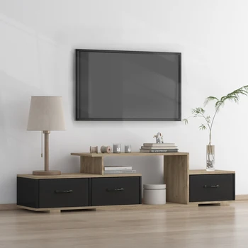 Поставка за телевизор Mordern с быстроразъемными чекмеджета от дърво средни видоизменен и черна лесно се отваря плат за тв шкаф, висок клас мебели