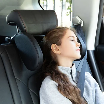 Регулируема възглавница за главата на автомобила, аксесоари за интериора на колата, Странични детска възглавница за сън, U-образна памучен възглавница за врата с ефект на паметта