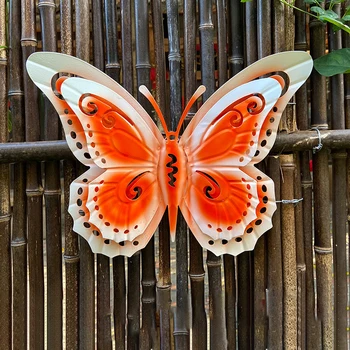 Стенно украшение под формата на желязна пеперуди За тераса, градина, двор, хол Подарък за приятелите на семейството