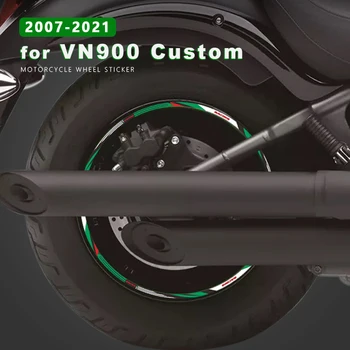 Стикер на колелото на мотоциклет, водоустойчив стикер на джанти за Kawasaki VN 900, потребителски аксесоари VN900 Vulcan 900 2007-2021 2008 2009 2010