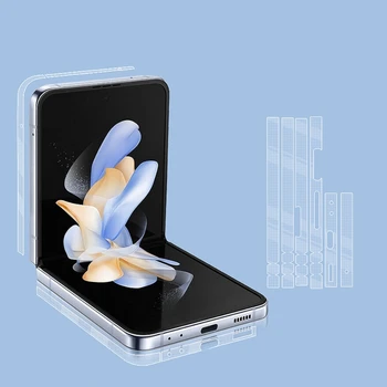 Страничният Гидрогелевая филм Със защита От Надраскване За Samsung Galaxy Z Flip Fold 4 3 2 Защитна рамка За Samsung Z Fold4 ZFlip4 Гранична Стикер
