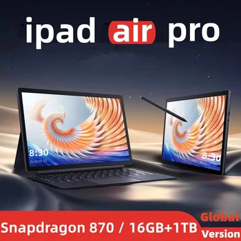 Таблет ipad air Pro Android13 Глобалната версия 16GB 1TB Snapdragon870 Tableto PC 5G с две SIM-карти, WIFI HD, 4K Pad 20000mAh 태블릿pc