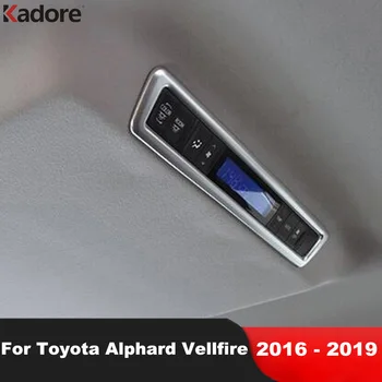 Тампон на задния панел на климатика на покрива на колата, бутон за включване на захранващ адаптер, накладки за Toyota Alphard Vellfire 2016-2019, мат аксесоари за интериора