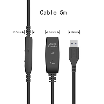 Удлинительный кабел USB 3.0 дължина 5 М, Кабел за пренос на данни USB 3.0 кабел, Кабел за свързване конферентна камера, Електронен удлинительный кабел