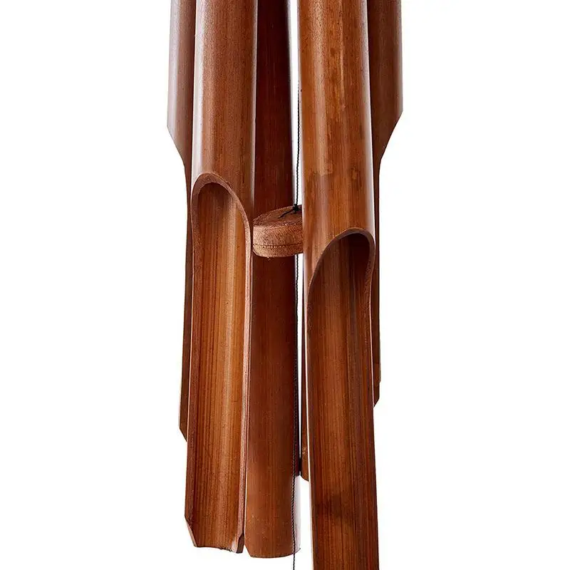 Бамбукови Вятърни свирки ръчно изработени, тръба с по-голяма камбана, Кокосово дърво, вътрешни и външни стенни декорации за Вятърни камбанки