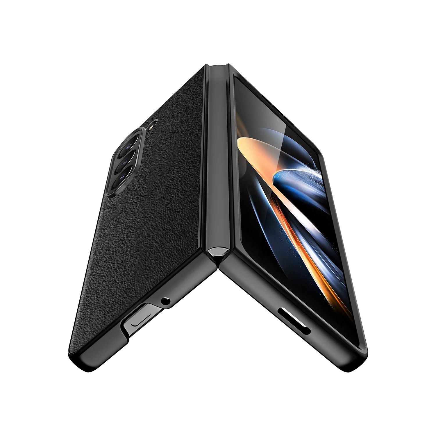 За Samsung Z Fold 5 Луксозен Тънък Защитен Коренно Кожен Калъф за Samsung Galaxy Z Fold 5 5G Fold5 Zfold5 Модерен Калъф За вашия Телефон