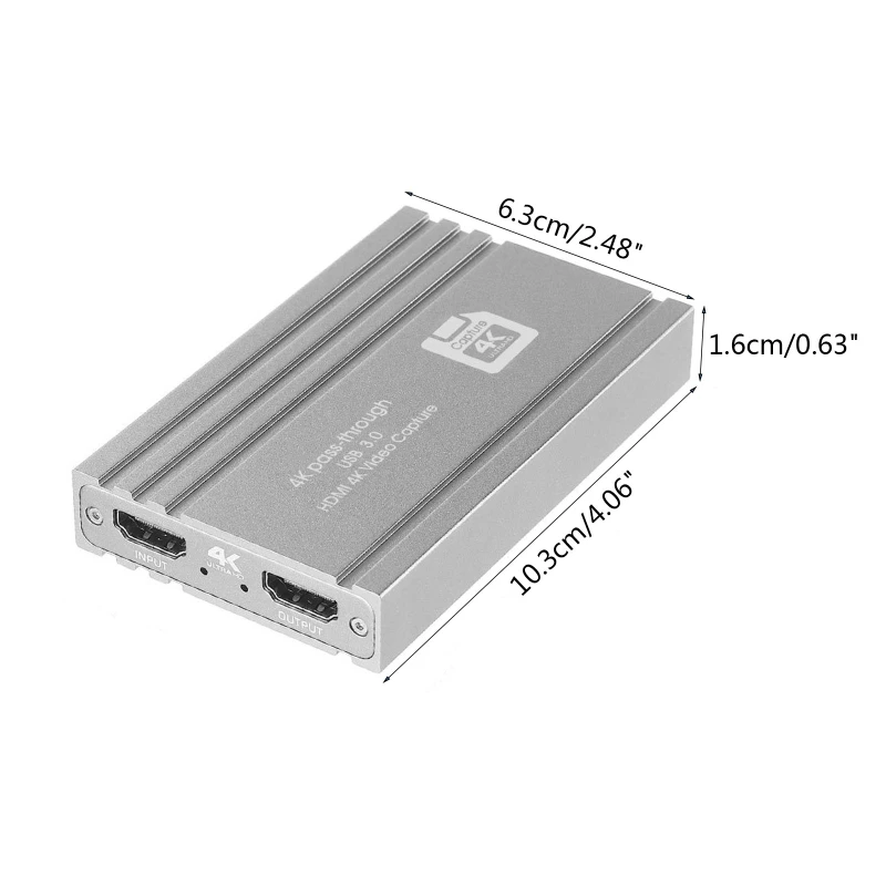 Игрална карта USB3.0 4K 60Hz видео устройство за работа с пряко излъчване, споделяне на игри