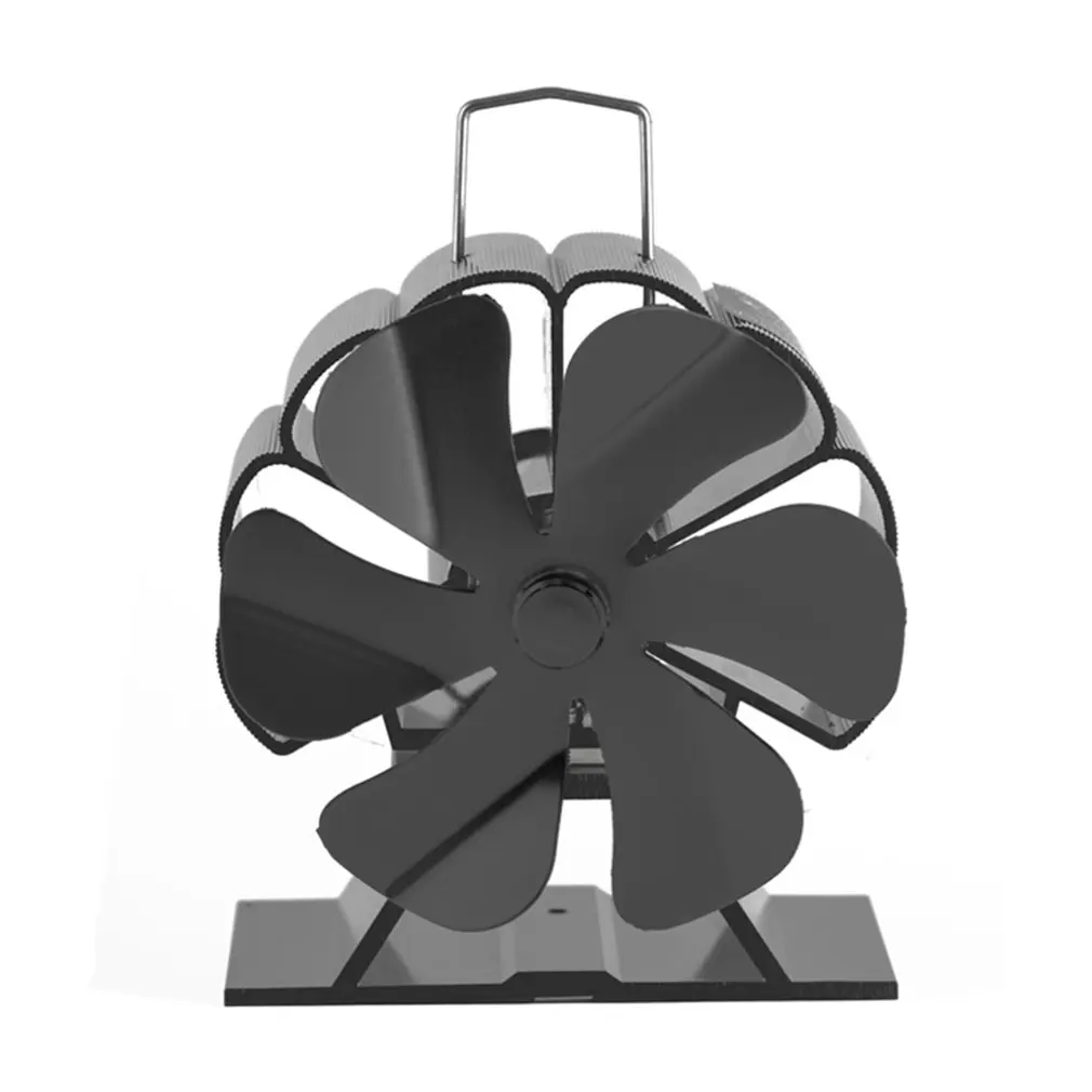 Мини-Черно Камина, вентилатор, Ефективен вентилатор с Камина, 6 топлинна ножове, Работещ на дърва, Безшумен Вентилатор, Вентилатор за разпределение на топлинна енергия в дома
