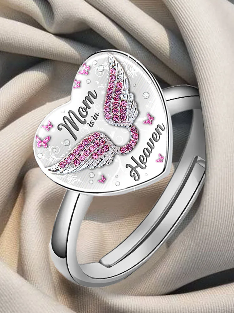 Модно творческа пръстен с кристал във формата на сърце, подарък за годишнина, парти