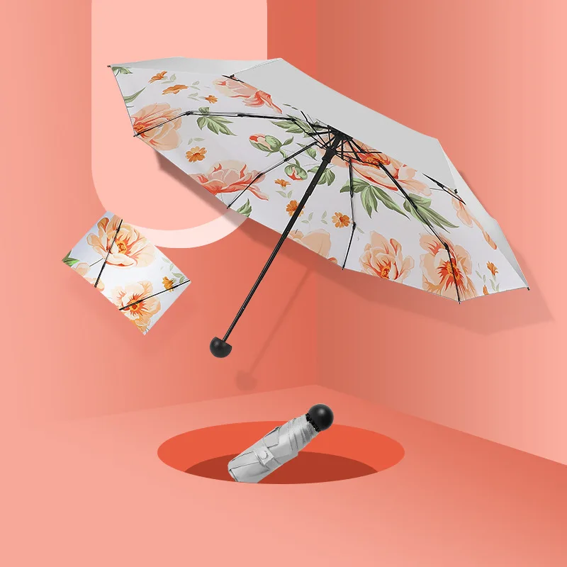 Нов слънцезащитен чадър Upf50+ отстъпка 50% на 8 Костяных капсули, Titanium silver чадър, Слънцезащитен крем срещу ултравиолетовите, слънце и дъжд, чадър с двойно предназначение