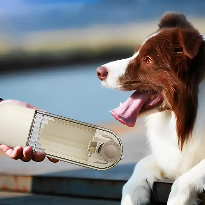 Преносим бутилка за вода за кучета С храна За съхранение, Контейнер за храна за домашни кучета, Пътна бутилка За домашни любимци, Пияч за пиене на открито