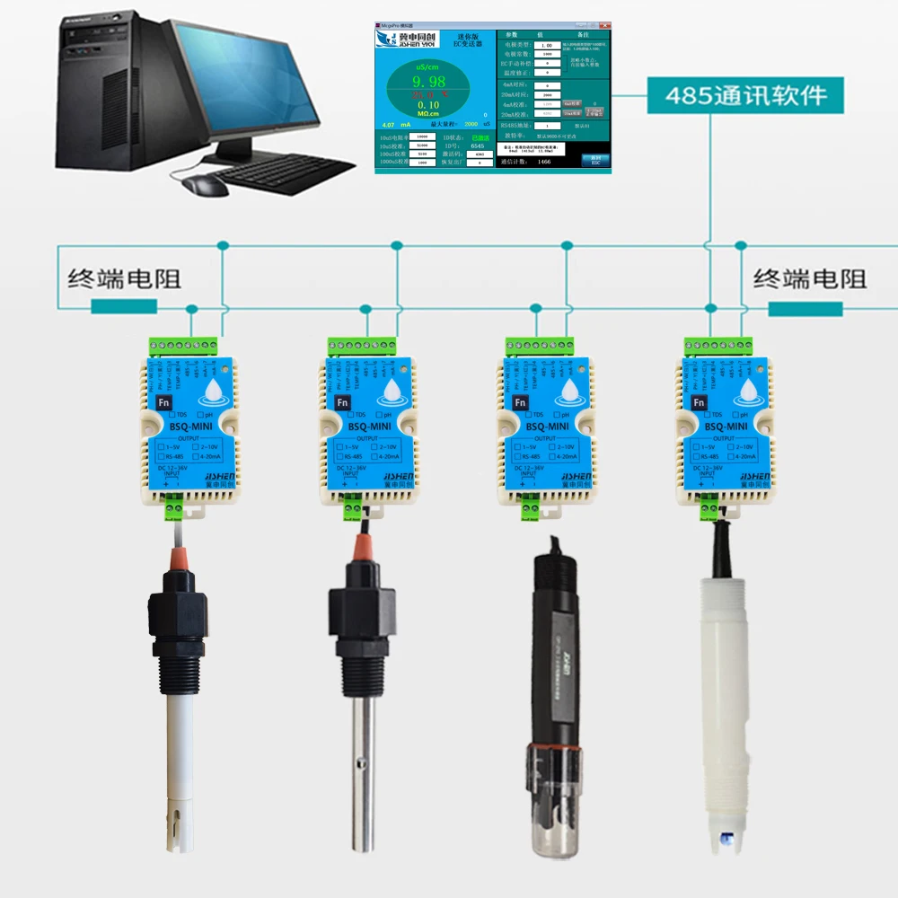 Сензор проводимост, измерване на проводимост, рн-контролер, електрод, pH-метър, сензор за ЕО TDS BSQ Mini