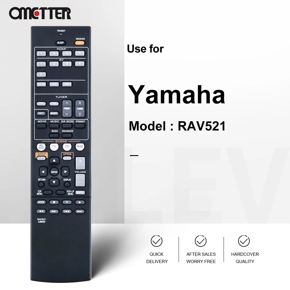 за Yamaha Дистанционно Управление RAV521 ZJ66500 Аудиоприемник RX-V377 RX-V373 RX-V385 HTR-3067 YHT-4910U